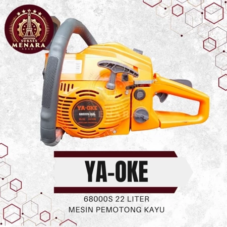 Chainsaw YA-OKE 6800S-22L Mesin Potong Kayu 95CC 2.2kW Bar Baja Gergaji Mesin Kayu Bensin