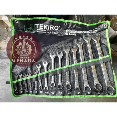 TEKIRO HAND TOOLS 14 COMBINATION WRENCH SET